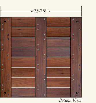 smooth 24x24 ipe deck tiles back