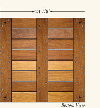 24x24 cumaru deck tiles back