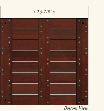 24x24 cumaru deck tiles back