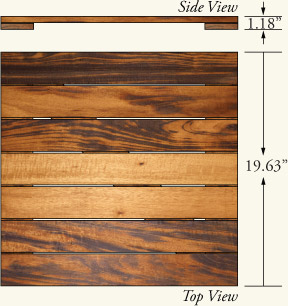 tigerwood ipe deck tiles front